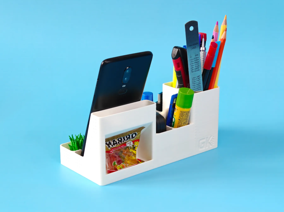 Mini Desk Organiser + Phone Stand 3 — 3D printed by Moon Studio 3D